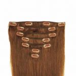 Clip in Extensions 60cm 160g 06 Donker Kastanje Bruin-0